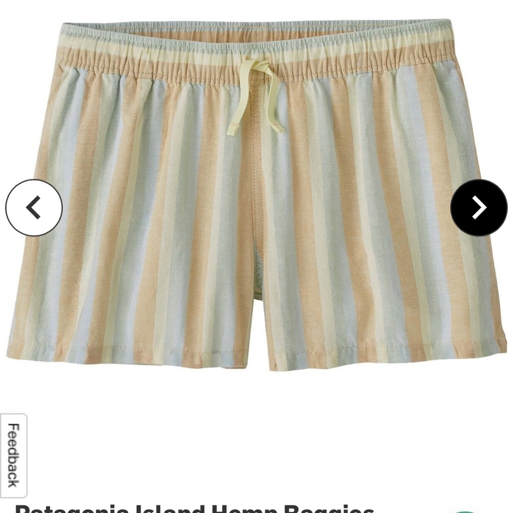 Patagonia Island Hemp Baggies Short - Women’s; Cali Stripe/Isla Yellow